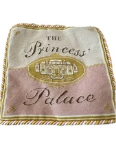 New Needlepoint Pillow Cover The Princess Palace Pink Gold 15x15” 