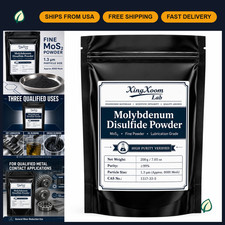 Molybdenum Disulfide Powder 99 Pure MoS2 Dry Lubricant 1.3 Micron 200g