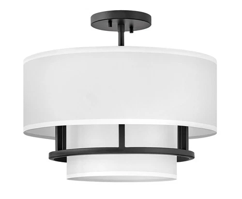 Hinkley Graham 16" Wide Black 3 Light Ceiling Light - Picture 3 of 8