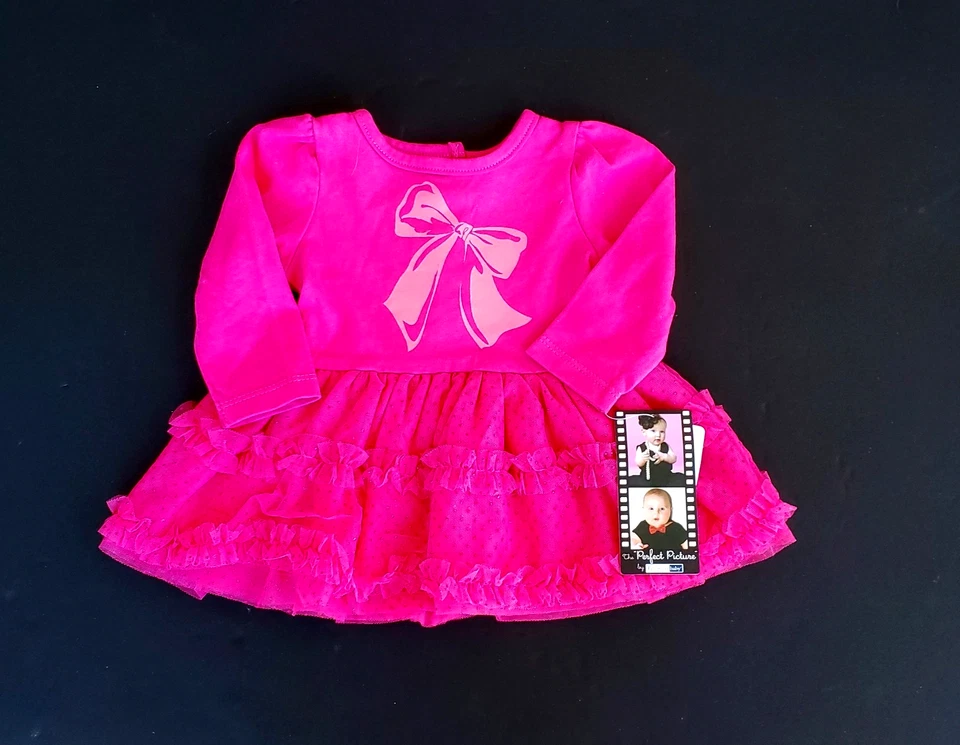 Vitamin Bebé Niña o Muñeca Imagen Perfecta Conjunto de Vestido de 3 Piezas-Vacaciones-Rosa-3m Foto 2 de 4