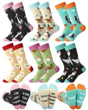 6 Pairs Fun Animal Socks Women Cute Novelty Crew Animal Lovers Socks for Birt...
