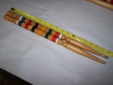 used Replacement Croquet Stakes Lot of 2 Wooden 18" 18 Inch Length Sportcraft