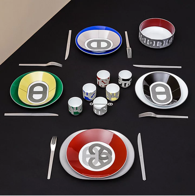 NEW HERMES RALLYE 24 PAIR OF MINI OVAL PLATES WHITE #P032689P