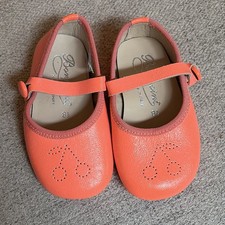 Bonpoint Girls Orange Mary Jane Flats EU 18 R...
