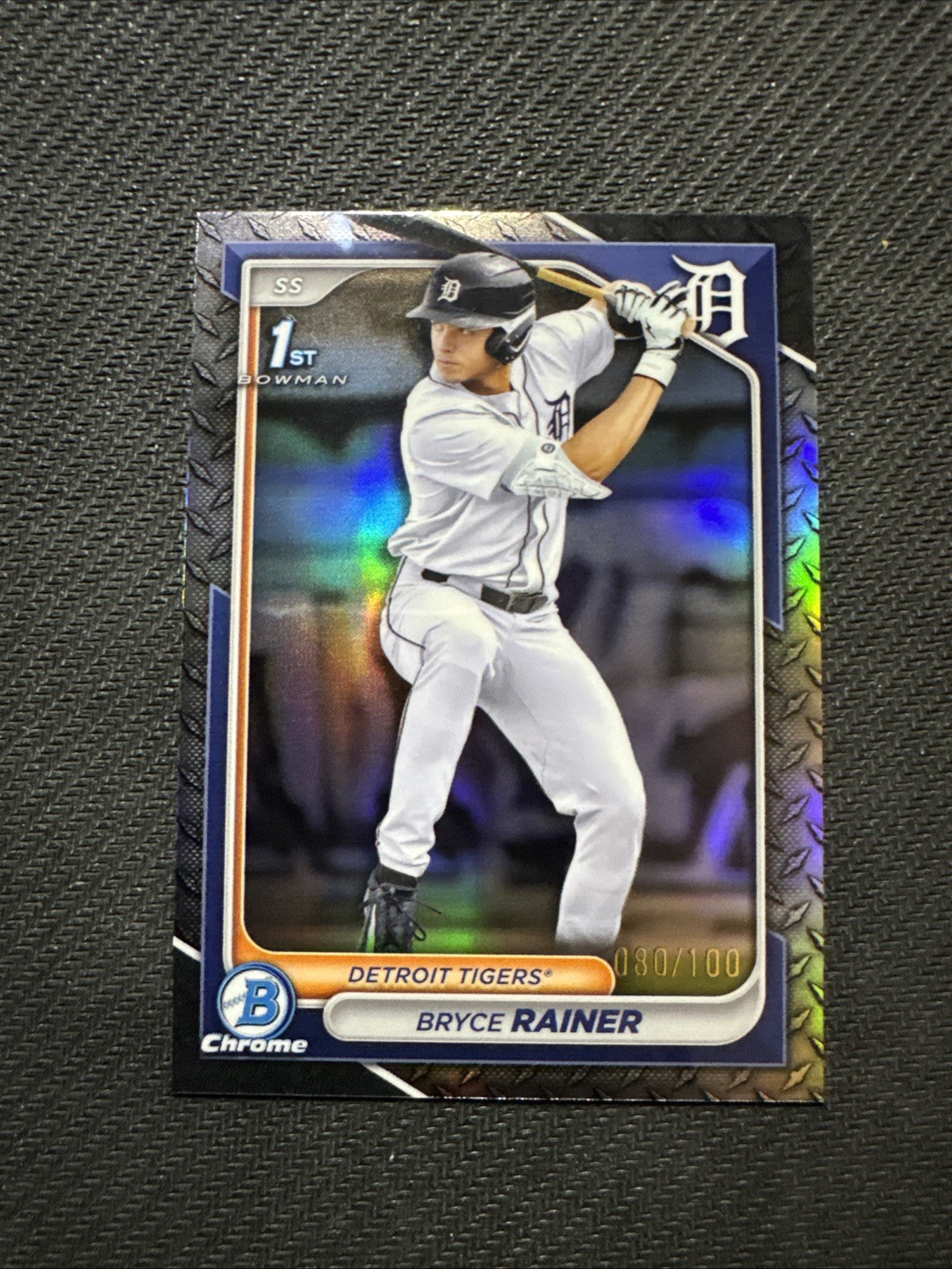 2024 Bowman Draft Bryce Rainer #BDC-86 Chrome Prospects Steel Refractor 80/100