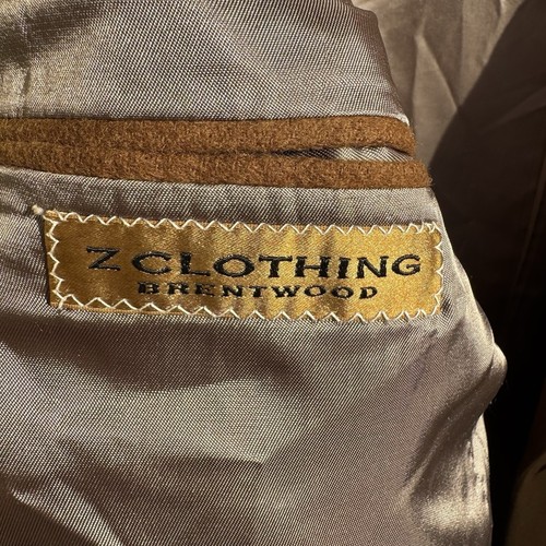 VINTAGE Z CLOTHING BRENTWOOD CALIFORNIA HERREN 46” COGNAC BRAUN WOLLMISCHUNG BLAZER - Bild 9 von 13