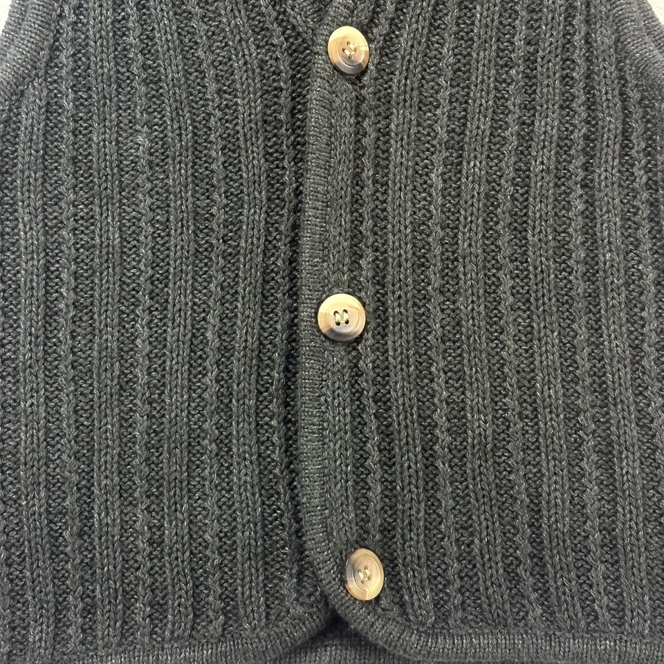 De Colección Class Club Suéter Chaleco Niños 5-6 Gris Abotonado Cable Tejido Academia Profesor Foto 4 de 4