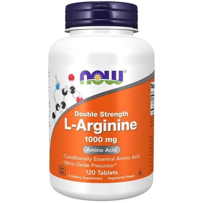 Now Foods, L-Arginine (Double Strength),1000mg, 120 Veg.Tabletten