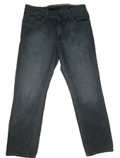 Calvin Klein Jeans Mens 34x32 Blue Straight Leg Medium Wash Stretch Denim Casual