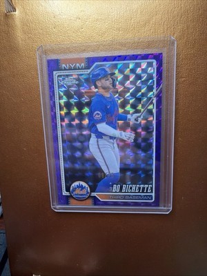 2026 Topps Chrome Bo Bichette Purple Geometric Refractor /75 Mets