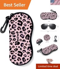 Sunglasses Soft Case with Carabiner Ultra Light Neoprene Zipper Glasses Case