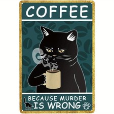 outfit Black Cat Witch Halloween Hello Dark My Tin Metal Signs Home D cor 8x12