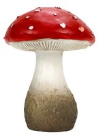 Fliegenpilz Deko Kunstharz Pilz HöHe 16Cm Rot Weiß Herbstdeko Tisch Fenster Deko
