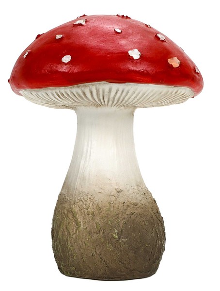 Fliegenpilz Deko Kunstharz Pilz HöHe 16Cm Rot Weiß Herbstdeko Tisch Fenster Deko-image