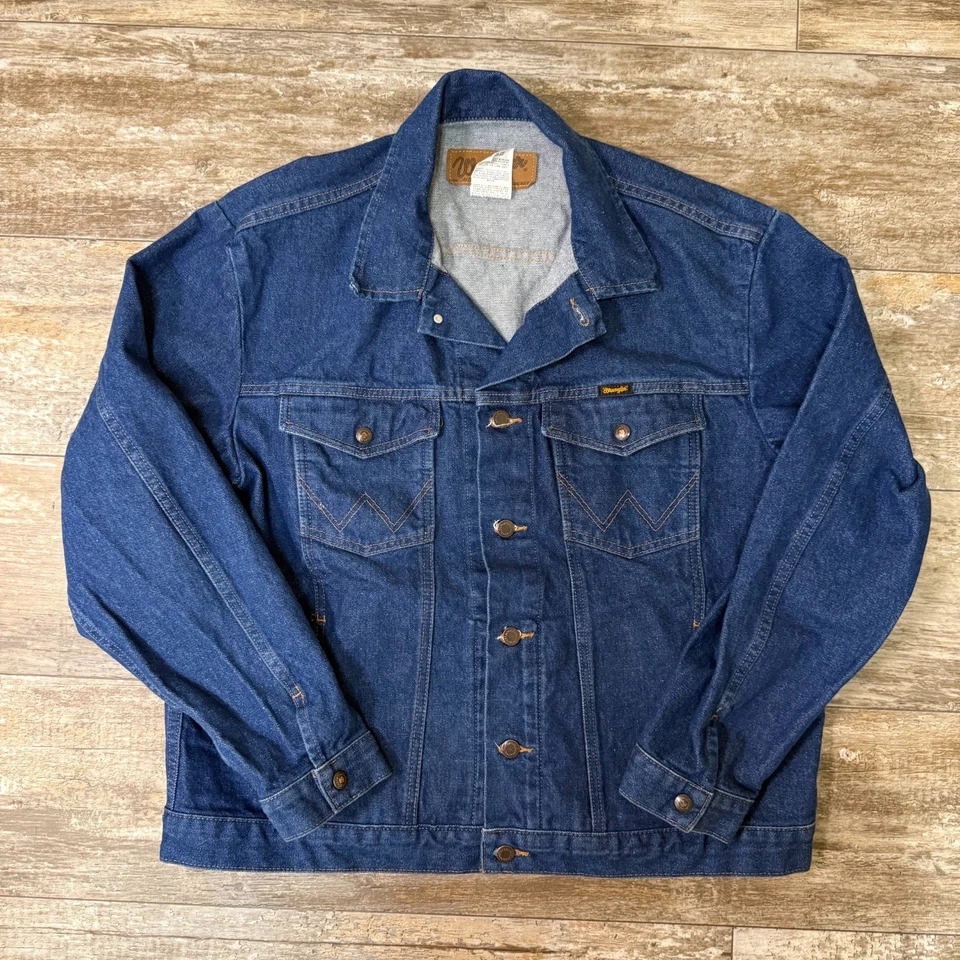 Vintage Wrangler Western Wear Blue Jean Denim Jacket Men's Extra Large - Image 2 of 4