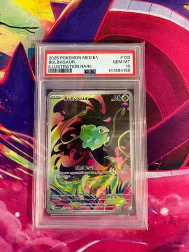 Bulbasaur 133/132 Mega Evolution English PSA Graded 10 Pokemon TCG