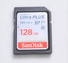 SanDisk Ultra PLUS 128GB Class 10 - SDXC UHS-I Memory Card - SDSDUW3-128G-AN6IN