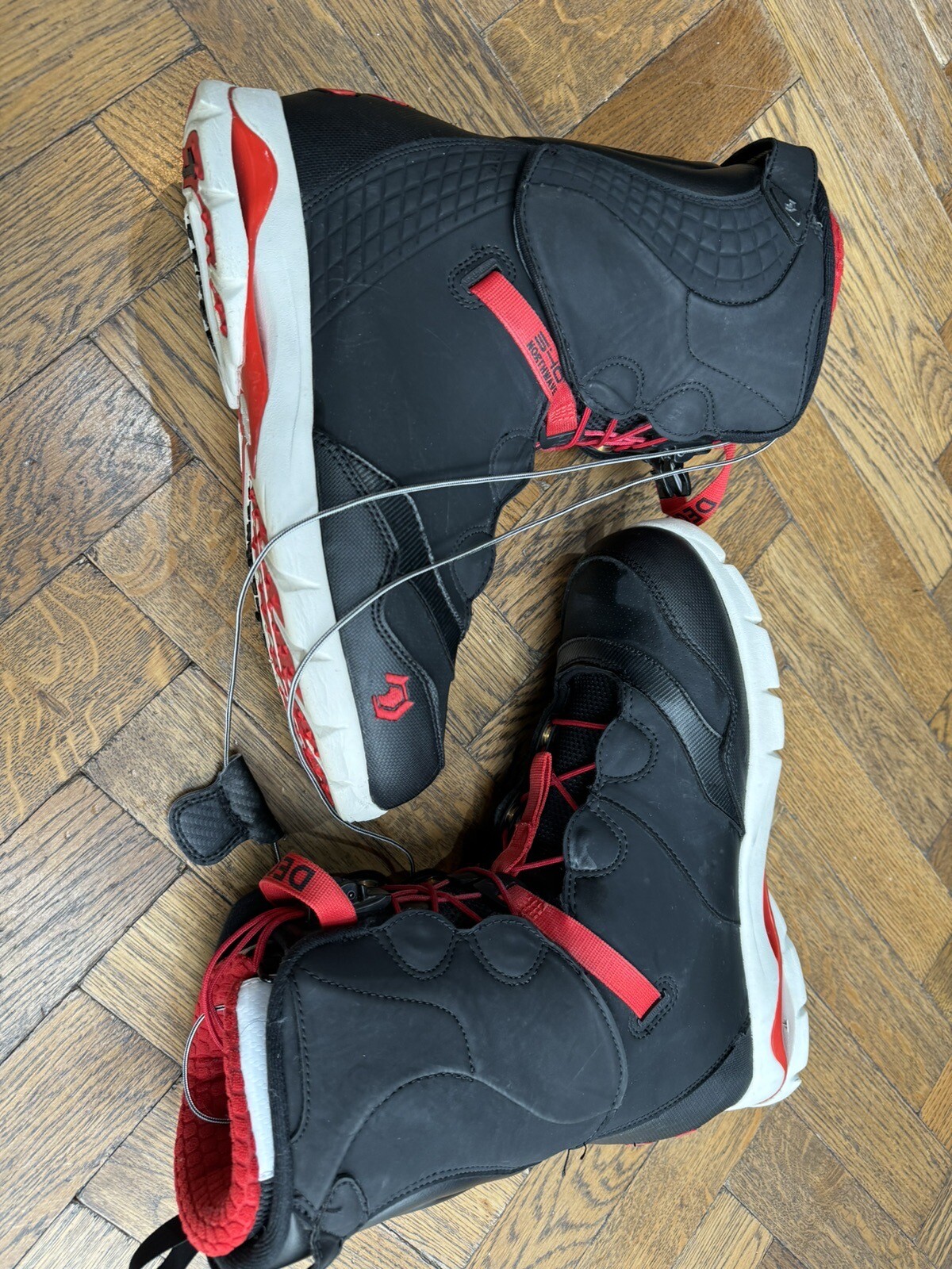 NORTHWAVE DECADE TF3 MENS BLACK LEATHER LACE UP SNOWBOARD BOOTS UK 10.5