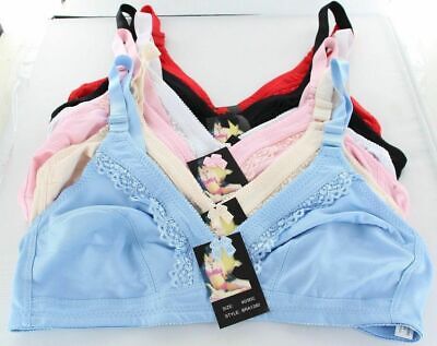 New lot of 6 pcs WOMENS MAMAS full coverage bras wire free also NO PADDING