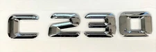 #1 C230 CHROME REPLACEMENT FOR MERCEDES REAR TRUNK EMBLEM BADGE NAMEPLATE DECAL