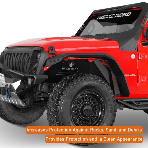 Aluminum Front Inner Fender Liners Fit 2018-2025 Jeep Wrangler JL Gladiator JT - Picture 5 of 15