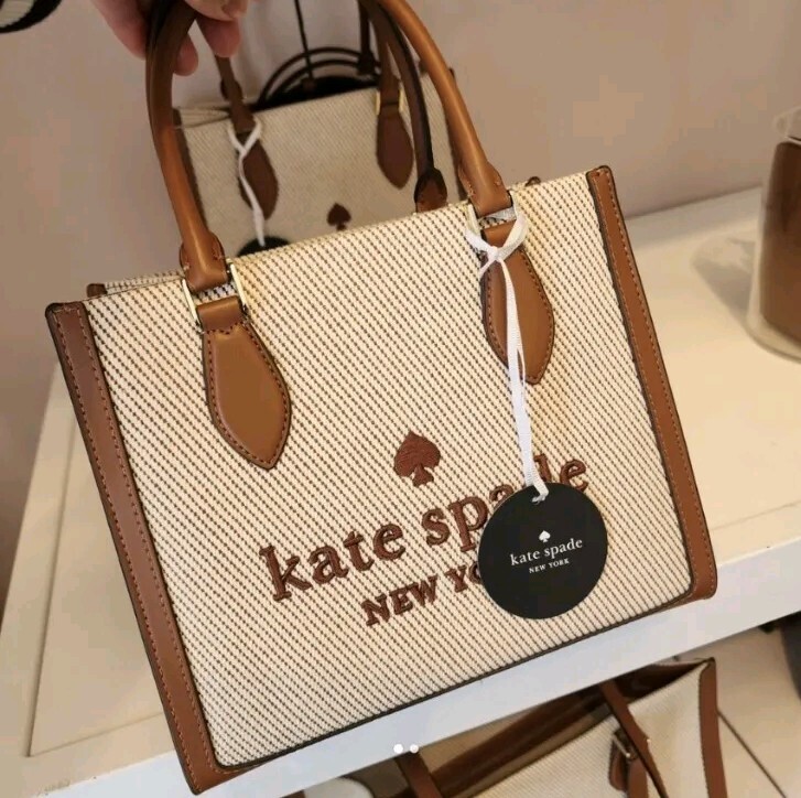 NWT Kate Spade KF509 Ellie Small Canvas Tote Crossbody Warm
