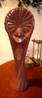 Vintage MCM - Art Pottery - Large 24" Art Deco Floor Vase - Starburst Fan Top
