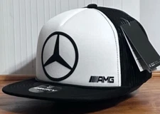 Mercedes Benz Benz  Decky Foam Trucker Hat Flat Brim SnapBack Men’s Custom Logo