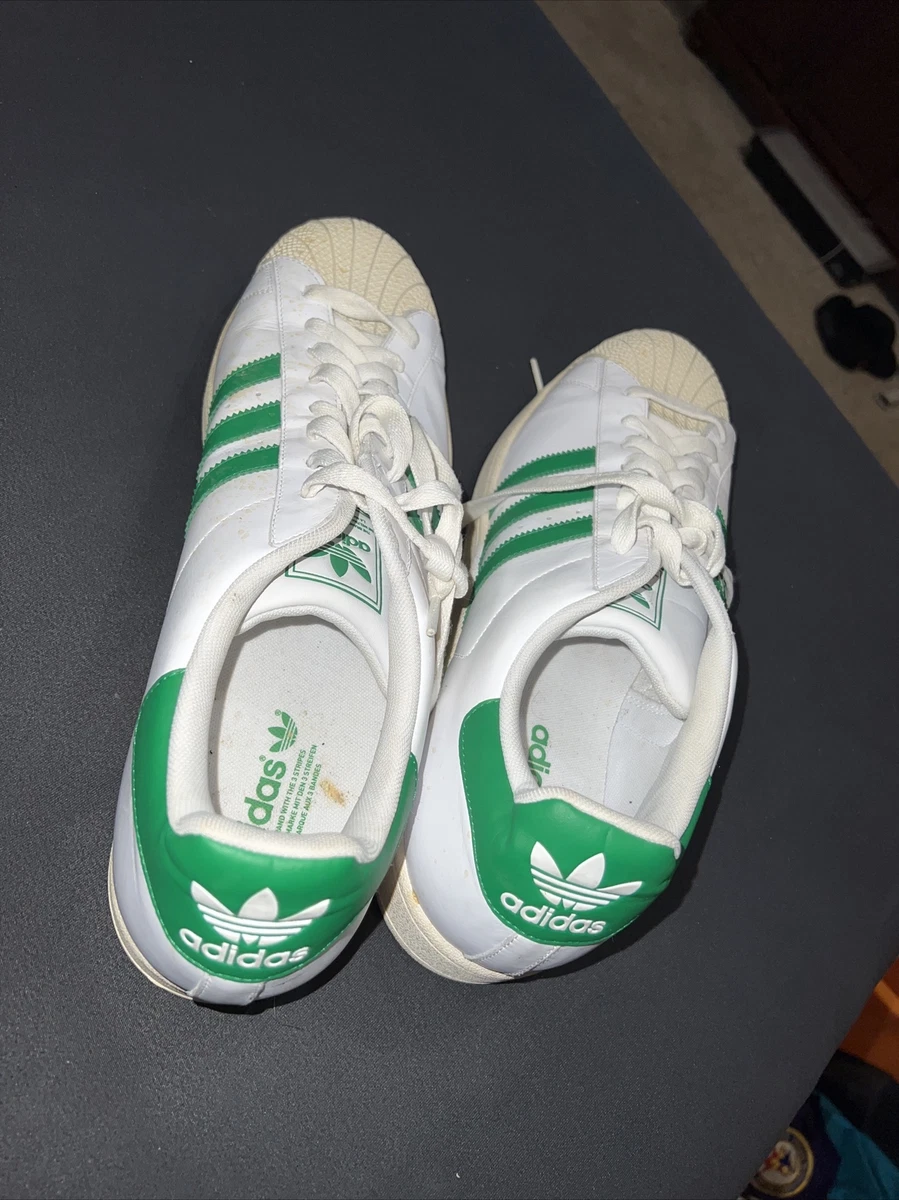 Adidas superstar 2 store green stripes