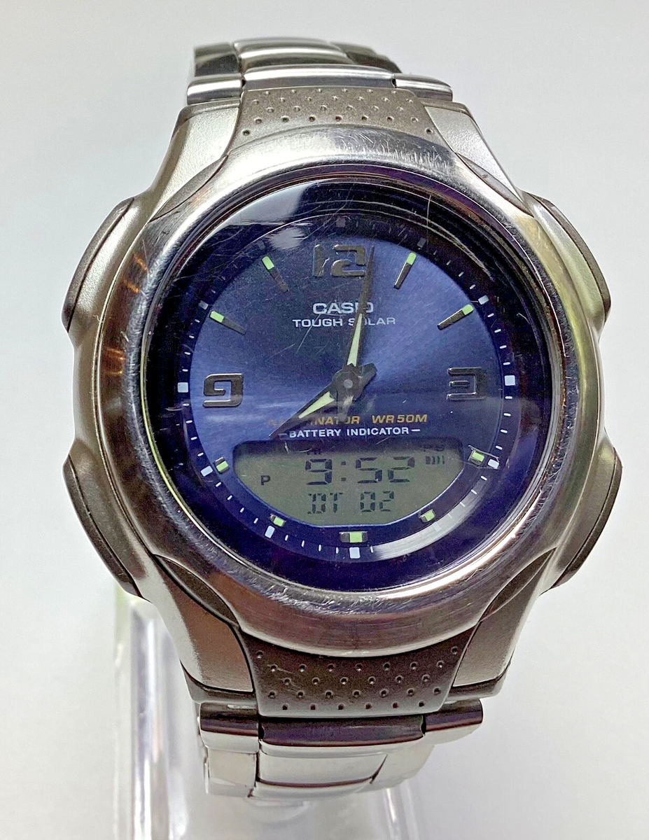 Casio Aw-s90 Module 2790 Tough Solar Watch Black Dial Needs