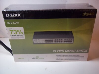 D-Link DGS-1024D Unmanaged 24-Port Gigabit Unmanaged Desktop or Rackmount Switch