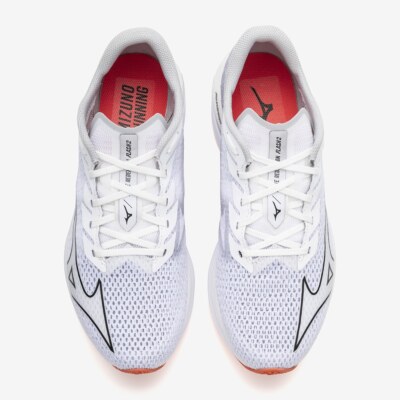 MIZUNO Wave Rebellion Flash 2 White Gray 2E J1GC2435 01 Men's Size