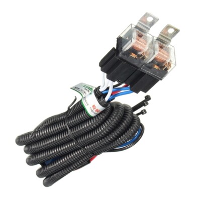 12V Car LED Relay H4 LED Headlamp Brightener Wiring Harness Kit Waterproof Relay