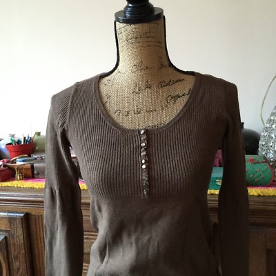Pull Comptoir Des Cotonniers - Taille S, Couleur Marron - Mélange Viscose, Coton, Polyamide, élasthanne - Très Bon état