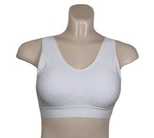 2 Seamless  Bustier /BH uni gepunktet  in weiß  Größen M - XXXL