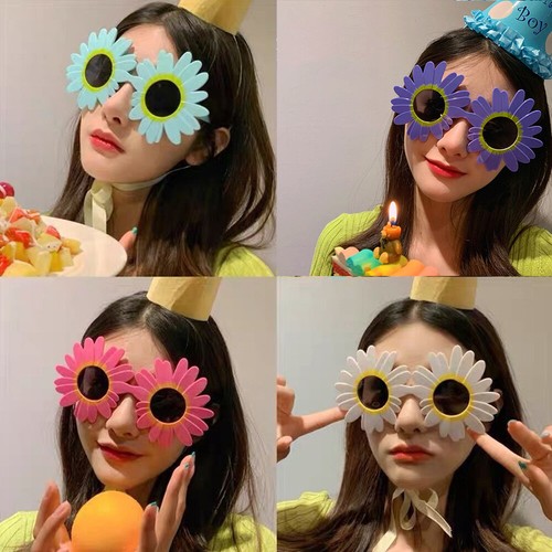 Large Frame Daisy Shades Sun Flower Shape Party Funny Glasses - Picture 21 of 34