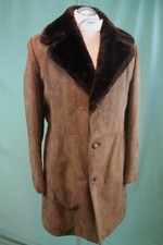 Edler Wild Leder Zaren Mantel Gr M-L echt vintage braun Herren