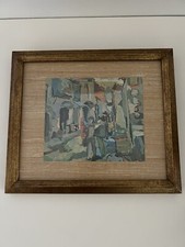 Jona Mach “In Jerusalem” Small Framed Lithograph. 