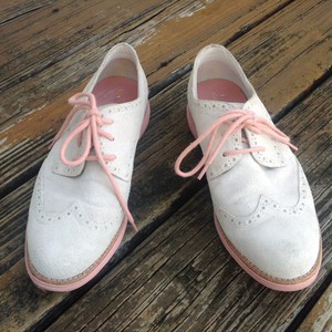 pink wingtip shoes