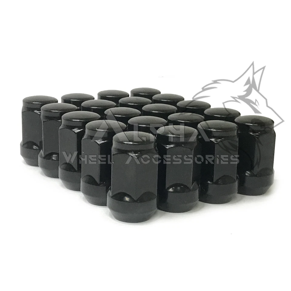 24 tuercas de bellota abultadas negras 12x1,5 para Toyota 4Runner Tundra FJ Tacoma Foto 2 de 4