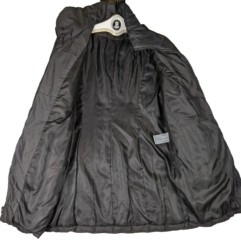 ANNE KLEIN - ABRIGO ACOLCHADO RELLENO PLUMÓN MARRÓN MUJER - TALLA M Foto 4 de 4