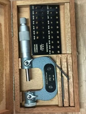 TESA 0 - 1 " ANVIL THREAD MICROMETER .001 " 