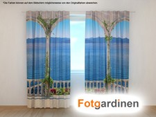 Fotogardinen "Meerblick" Vorhang 3D Fotodruck, Fotovorhang, Maßanfertigung