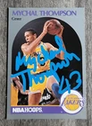 Mychal Thompson Signed 1990 NBA Hoops Card #160 Los Angeles Lakers Auto RAD