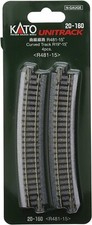 KATO N Gauge Curved Line R481-15 4 Pieces 20-160 Model Railroad Supplies