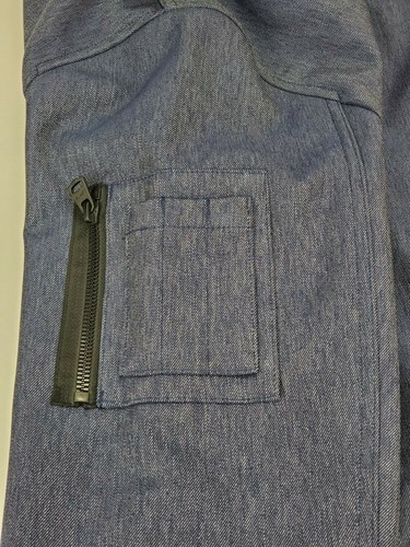Levi's Men's XL Full Zip Hooded Denim Bomber Softshell Jacket Blue NWT $160 - Picture 9 of 11