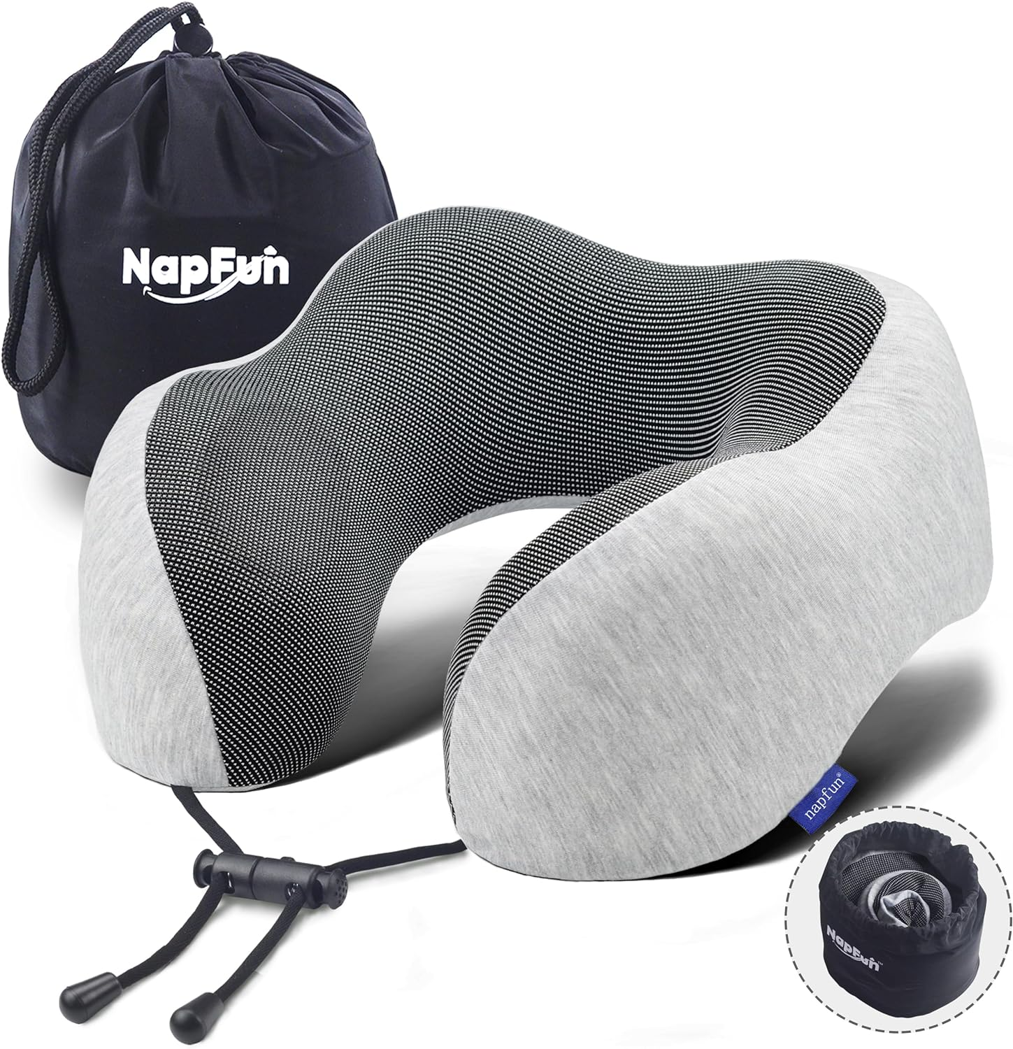 Memory Foam Airplane Travel Neck Pillow for Comfortable Flight Sleep-image