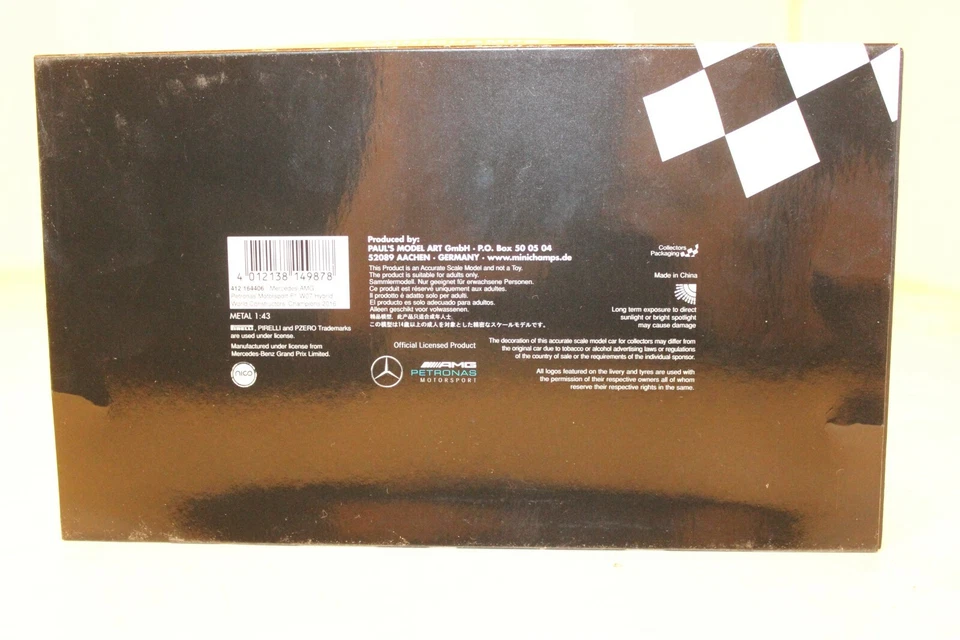 Minichamps Mercedes AMG 2016 W07 F1 Campeonato Mundial Juego de 2 Coches 1:43 412164406 Foto 4 de 4
