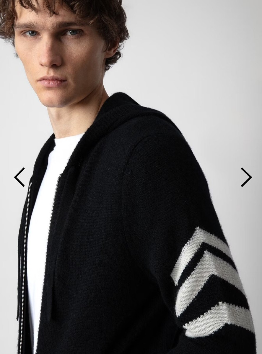 Zadig & Voltaire Men's Clash Arrow Cashmere Cardigan Sweater Zip