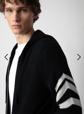 Zadig & Voltaire Men's Clash Arrow Cashmere Cardigan Sweater Zip